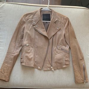 Soft beige leather jacket